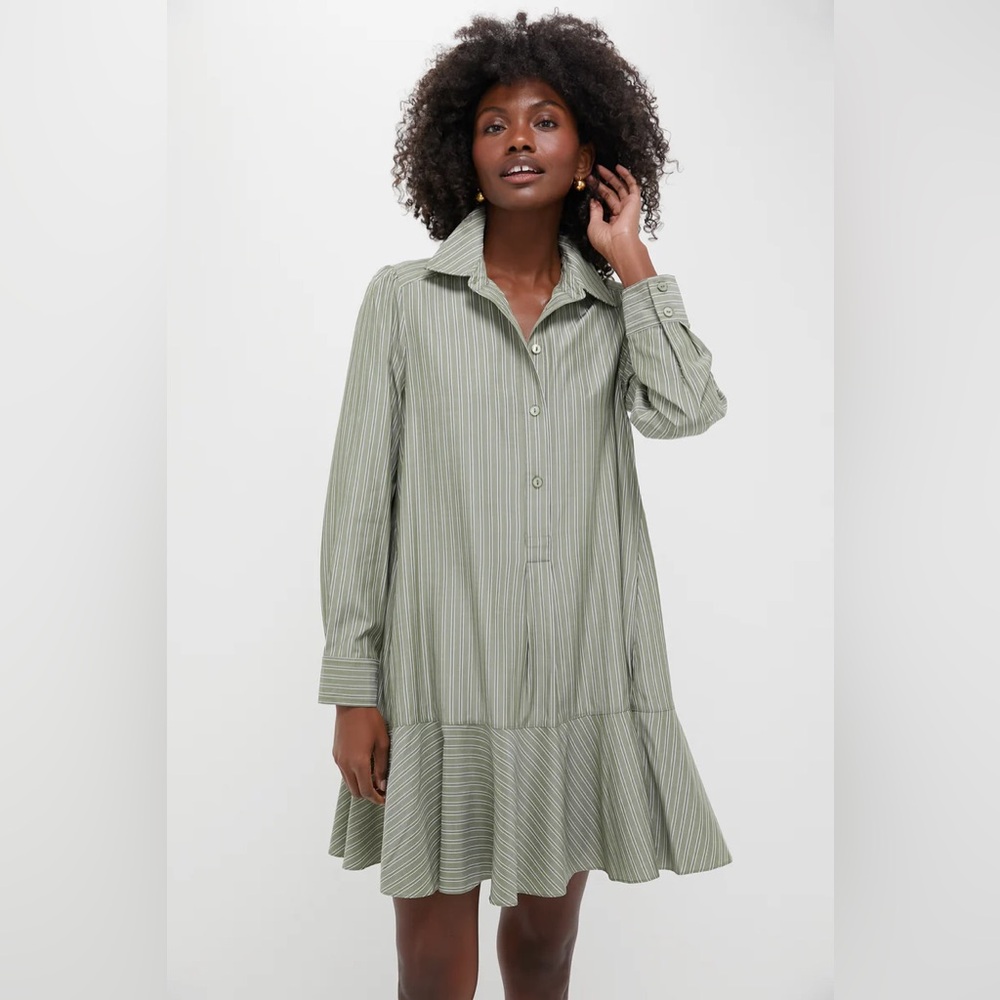 Tuckernuck green striped Callahan dress